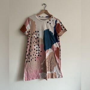 Colorful Abstract T-Shirt Dress